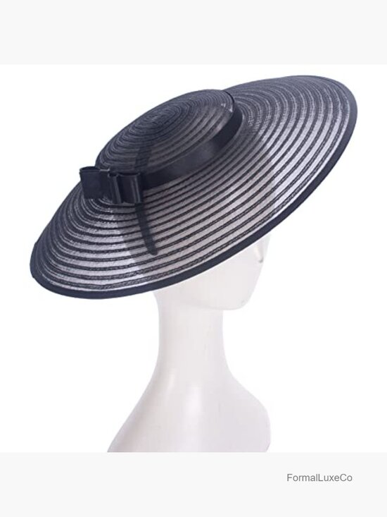 Striped Netting Fascinator Headpiece with Headband for Weddings and Horse Racing main image 4